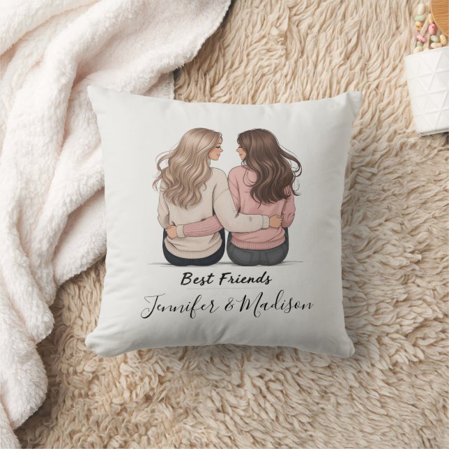 Minimalist Best Friends Pillow Design Kissen (Decke)