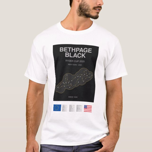 Minimalist Bethpage Black Ryder Cup Line Print Tee (Vorderseite)