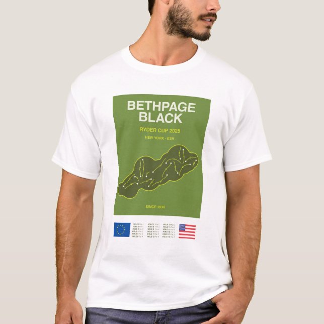Minimalist Bethpage Black Ryder Cup Line Print Tee (Vorderseite)