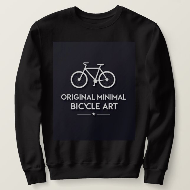 Minimalist Bicycle Art Sweatshirt (Design vorne)