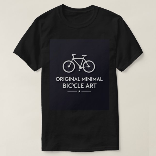 Minimalist Bicycle Art T-Shirt (Design vorne)