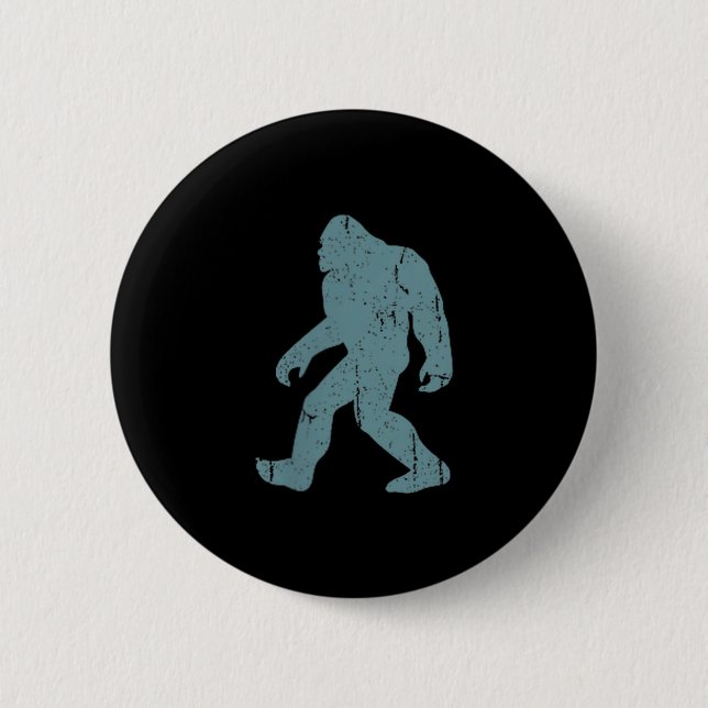 Minimalist Bigfoot Cket Logo Sasquatch Cryptid Coo Button (Vorderseite)