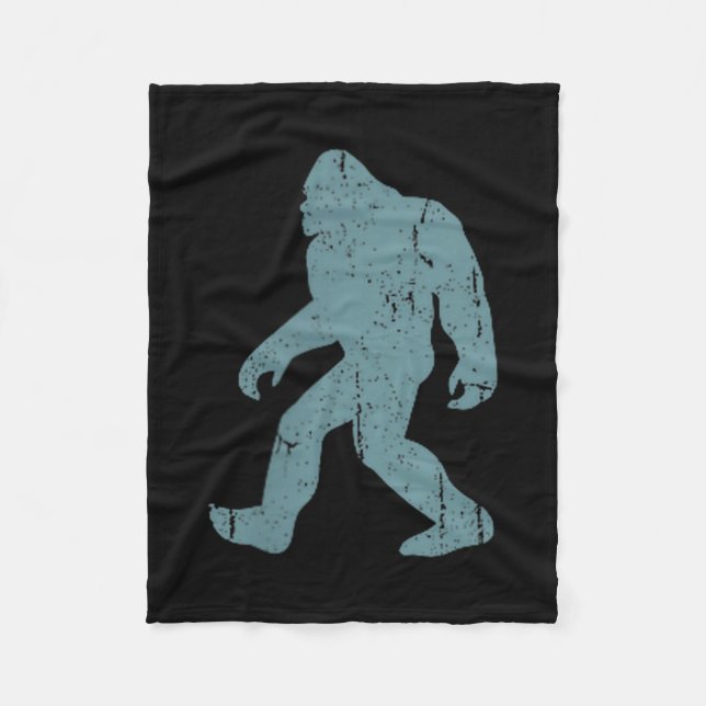 Minimalist Bigfoot Cket Logo Sasquatch Cryptid Coo Fleecedecke (Vorderseite)