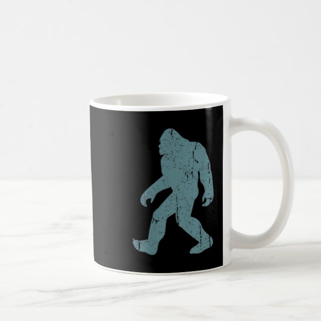 Minimalist Bigfoot Cket Logo Sasquatch Cryptid Coo Kaffeetasse (Rechts)