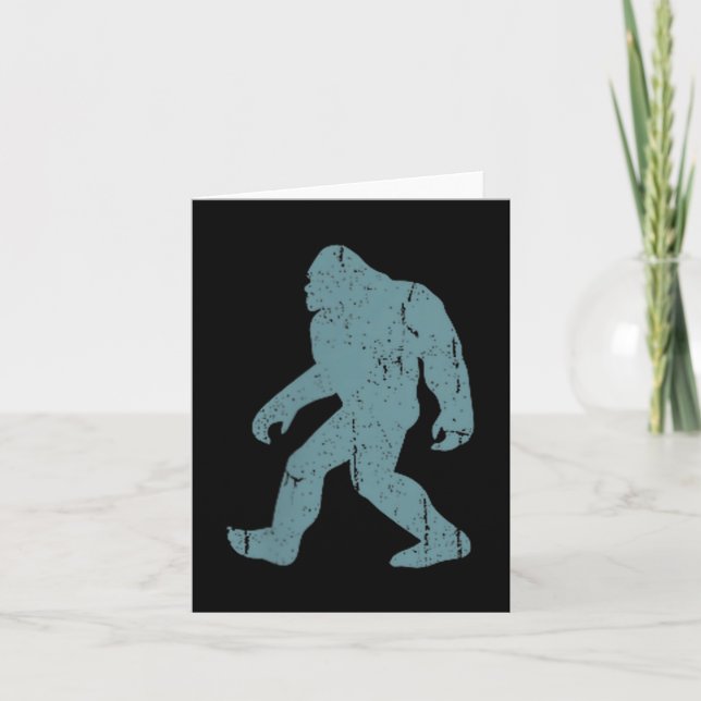 Minimalist Bigfoot Cket Logo Sasquatch Cryptid Coo Karte (Vorderseite)