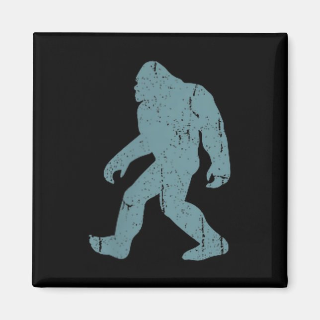 Minimalist Bigfoot Cket Logo Sasquatch Cryptid Coo Magnet (Vorne)