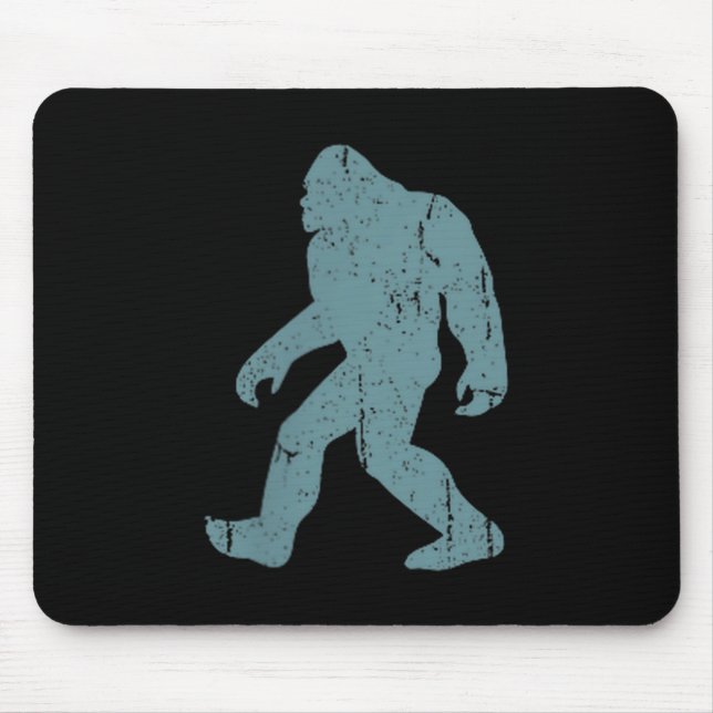 Minimalist Bigfoot Cket Logo Sasquatch Cryptid Coo Mousepad (Vorne)