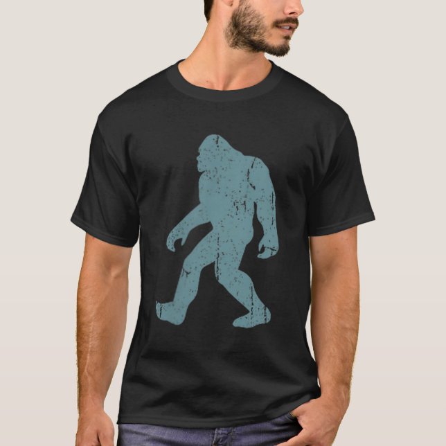 Minimalist Bigfoot Cket Logo Sasquatch Cryptid Coo T-Shirt (Vorderseite)