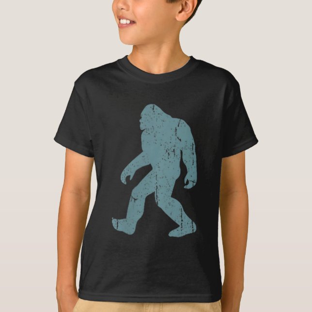 Minimalist Bigfoot Cket Logo Sasquatch Cryptid Coo T-Shirt (Vorderseite)