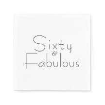 Minimalist Black 60 & Fabulous 60. Geburtstagsfeie