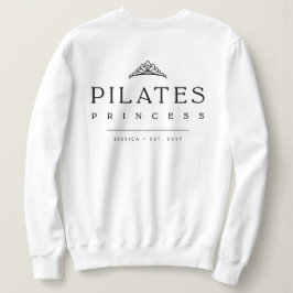 Minimalist Black and White Simple Pilates Princess Sweatshirt