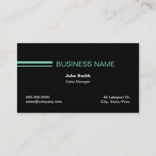 Minimalist Black Business Cards Visitenkarte