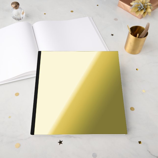 Minimalist Black Cat Silhouette  Gästebuch (Vorderseite Offen)