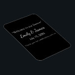 Minimalist Black Cat Silhouette Magnet<br><div class="desc">Stylish black cat silhouette in minimalist style – perfect for Halloween, pet lovers, and chic everyday gifts. Add a touch of mysterious charm and feline elegance to your lifestyle with this minimalist black cat silhouette design. Featuring a sleek and sophisticated illustration of a black cat in profile, this versatile artwork...</div>