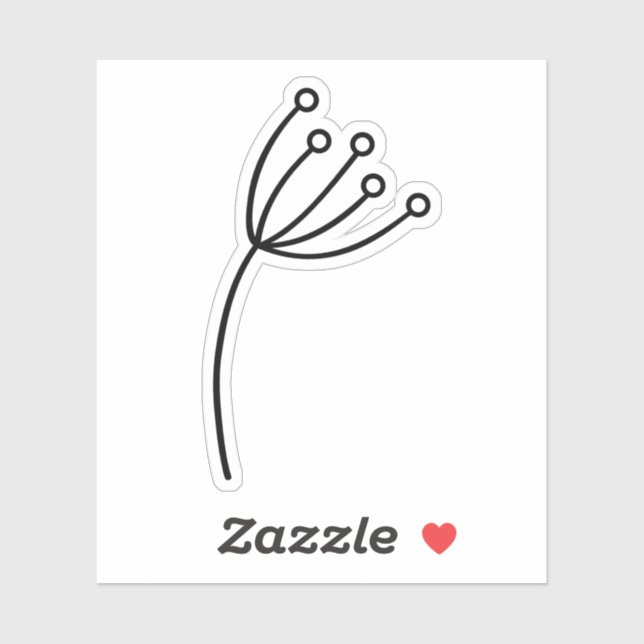 Minimalist Black Line Art Aufkleber (Blatt)