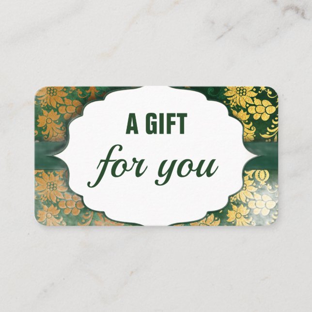 Minimalist Black & White Beauty Gift Certificate Visitenkarte (Vorderseite)