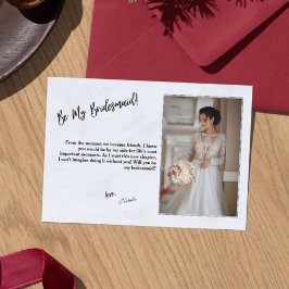 Minimalist Black & White Bridesmaid Proposal Card Einladung