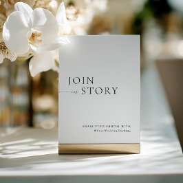 Minimalist Black & White Hashtag Sign Einladung