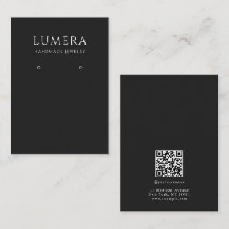 Minimalist Black & White Jewelry Display Card Visitenkarte