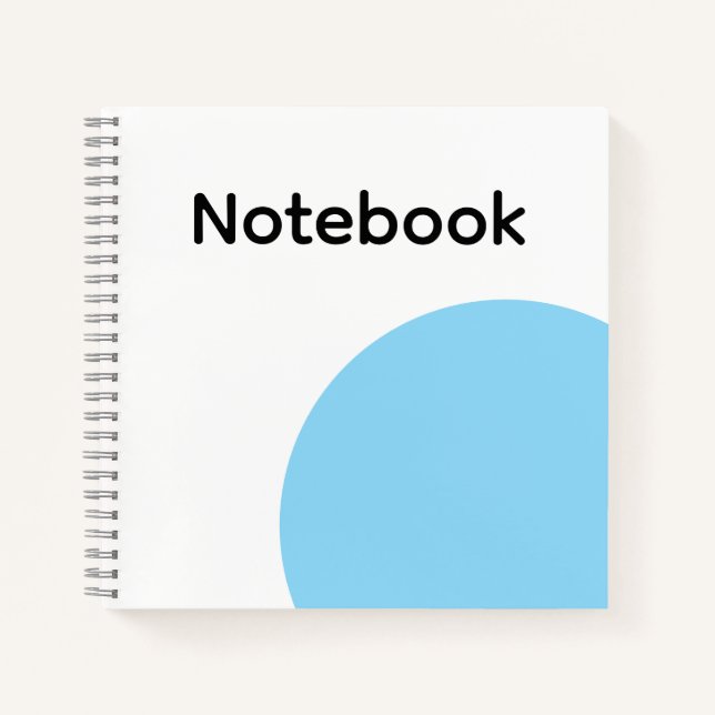 Minimalist Blue Circle Notebook Notizbuch (Vorderseite)