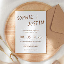 Minimalist Boho Elegante Skript Hochzeit