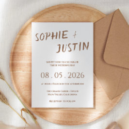 Minimalist Boho Elegante Skript Hochzeit Einladung