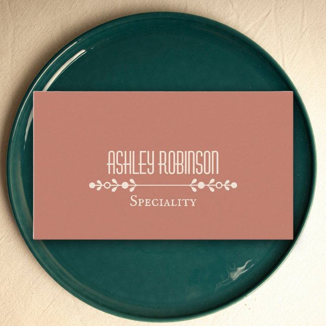 Minimalist boho leaves frame pastel earthy QR code Visitenkarte (Minimalist boho leaves frame pastel earthy QR code Business Card)