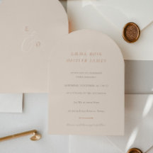 Minimalist Boho Sand Copper Script Wedding