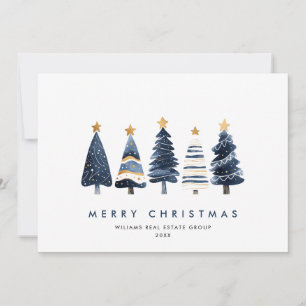 Minimalist Boho Tannenbaum Weihnachts Corporate Feiertagskarte