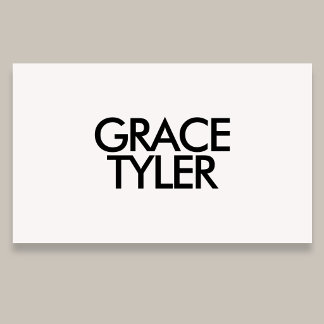 Minimalist Bold Modern QR Code White Business Card Visitenkarte