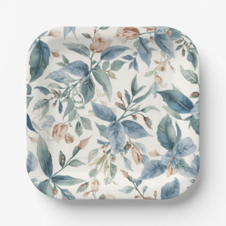 Minimalist Botanical Harmony – Soft Green & Beige Pappteller