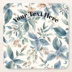 Minimalist Botanical Harmony – Soft Green & Beige  Rechteckiger Pappuntersetzer