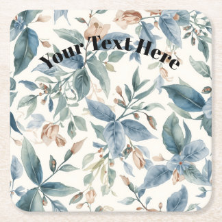 Minimalist Botanical Harmony – Soft Green & Beige Rechteckiger Pappuntersetzer