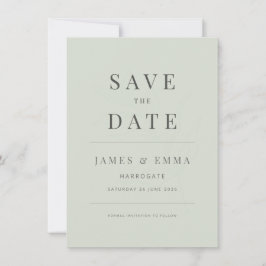 Minimalist Botanical Save the Date Pale Sage
