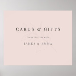 Minimalist Botanical Sign Warm Blush Poster