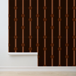 Minimalist Braun Geometrische Streifen und Punkte Tapete