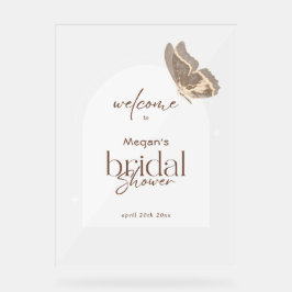 Minimalist Bridal Shower Welcome Arch Frosted Acrylschild