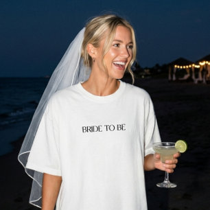 Minimalist "Bride to Be" Moderne Hochzeitsverlobun T-Shirt