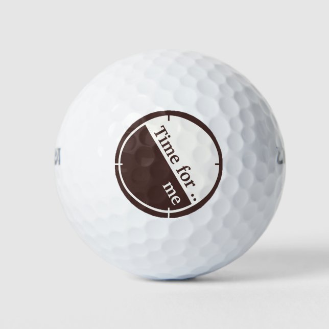Minimalist Brown and White, 60°, Text Golfball (Vorderseite)