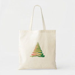 Minimalist Brushstroke Christmas Tree Tragetasche
