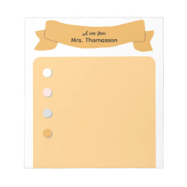 Minimalist Bullet Point Teacher Notepad Notizblock