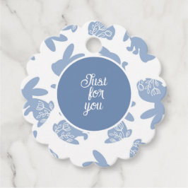 Minimalist Bunny Just for You Gift Tag – Easter  Geschenkanhänger