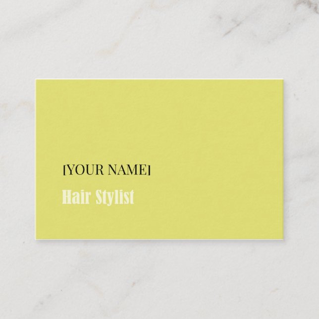 Minimalist Business Card for Hair Stylist Visitenkarte (Vorderseite)