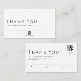  Minimalist Business Card, QR Code Insert Card Visitenkarte