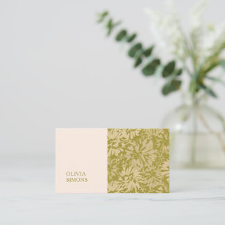 Minimalist Business Cards in boho floral style. Visitenkarte