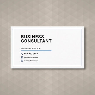 Minimalist Business Consultant Visitenkarte