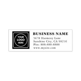 Minimalist Business Logo Custom Return Address Permastempel