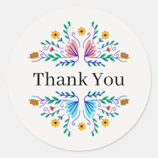 Minimalist Business Thank You Classic Round Sticke Runder Aufkleber