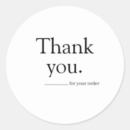 Minimalist Business Thank You Sticker