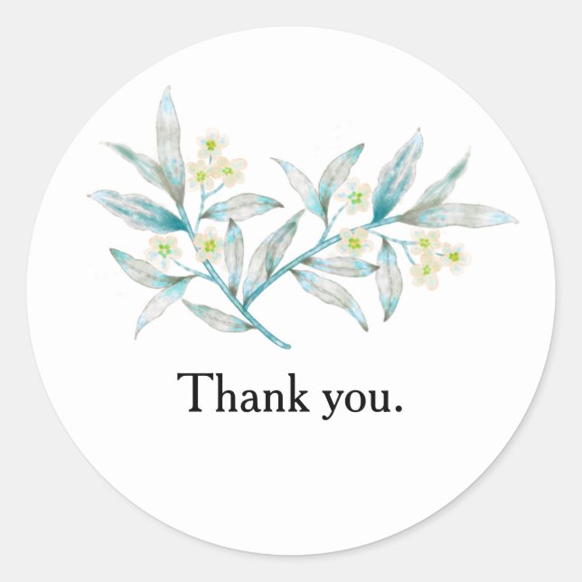 Minimalist Business Thank You Sticker (Vorderseite)